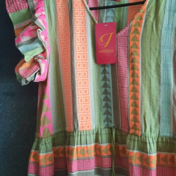 Colorful Geometric Pattern Dress - Picture 1 of 3